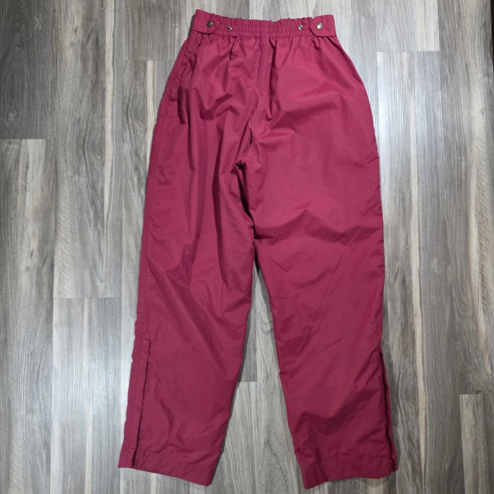 Vintage Magenta Pink High Waisted Snow Pants Insulated Ski‎ Trousers Womens